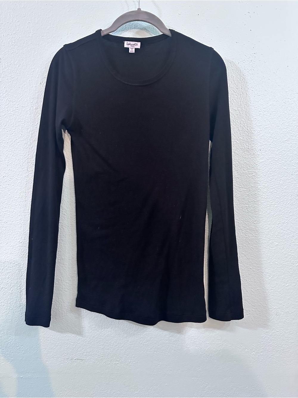 Splendid Black Long-Sleeve Crewneck Tee